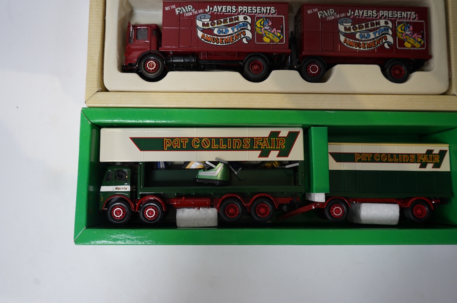 Ten boxed Corgi fairground related vehicle sets from series including; Corgi Classics, Vintage Glory of Steam, etc. vehicles including; a Fowler’s Showman’s Engine and Caravan (80110), a Millenium Collection Fowler B6 (8